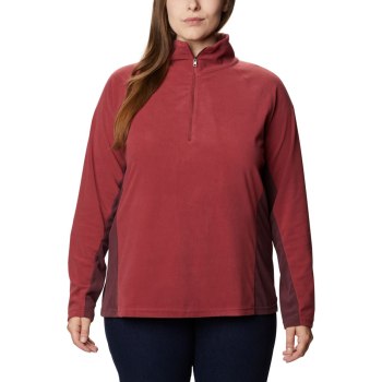 Columbia Ženske Majice S Kapuljačom - Glacial IV 1/2 Zip Plus Size Crvene | SARW-90261